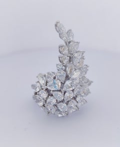 Celestial Wing - Fancy Shape Diamonds set as Broken Angel's Wing Design in 18K