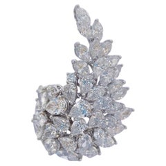 Celestial Wing - Fancy Shape Diamonds set as Broken Angel's Wing Design in 18K