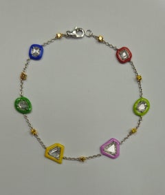 Portrait of Stars - Portrait Cut Diamonds set with Enamel & Diamonds in 18K