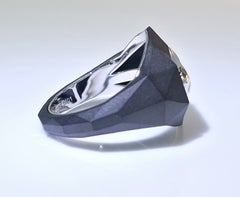 Celestial Step - Step Cut Marquise Diamond set with Titanium & 18K Designer Ring