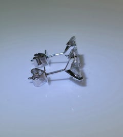 Round Illusion - Illusion Cut Diamonds set in stud Earrings in 18K 4Cts Face
