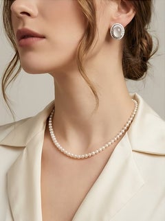 Type A White Burmese Jade Earrings Handmade in Hong Kong