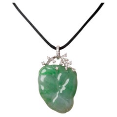 Jade birman de type A, fabriqué à la main à Hong Kong - Pendentif