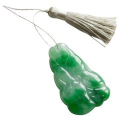 Type A Green Burmese Jade Pendent made in Hong Kong