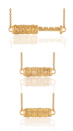 14K Yellow Gold Sûre Combination Lock Pendant Necklace