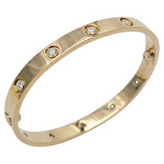 Love Bracelet Full Diamond 10PD Rose Gold 16 2019