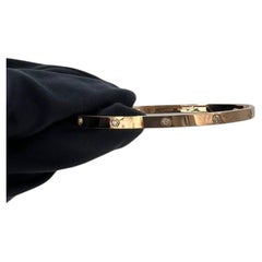 Pre Owned Cartier Love Bracelet Small Model Full Diamond 10PD Rose Gold 17 2018