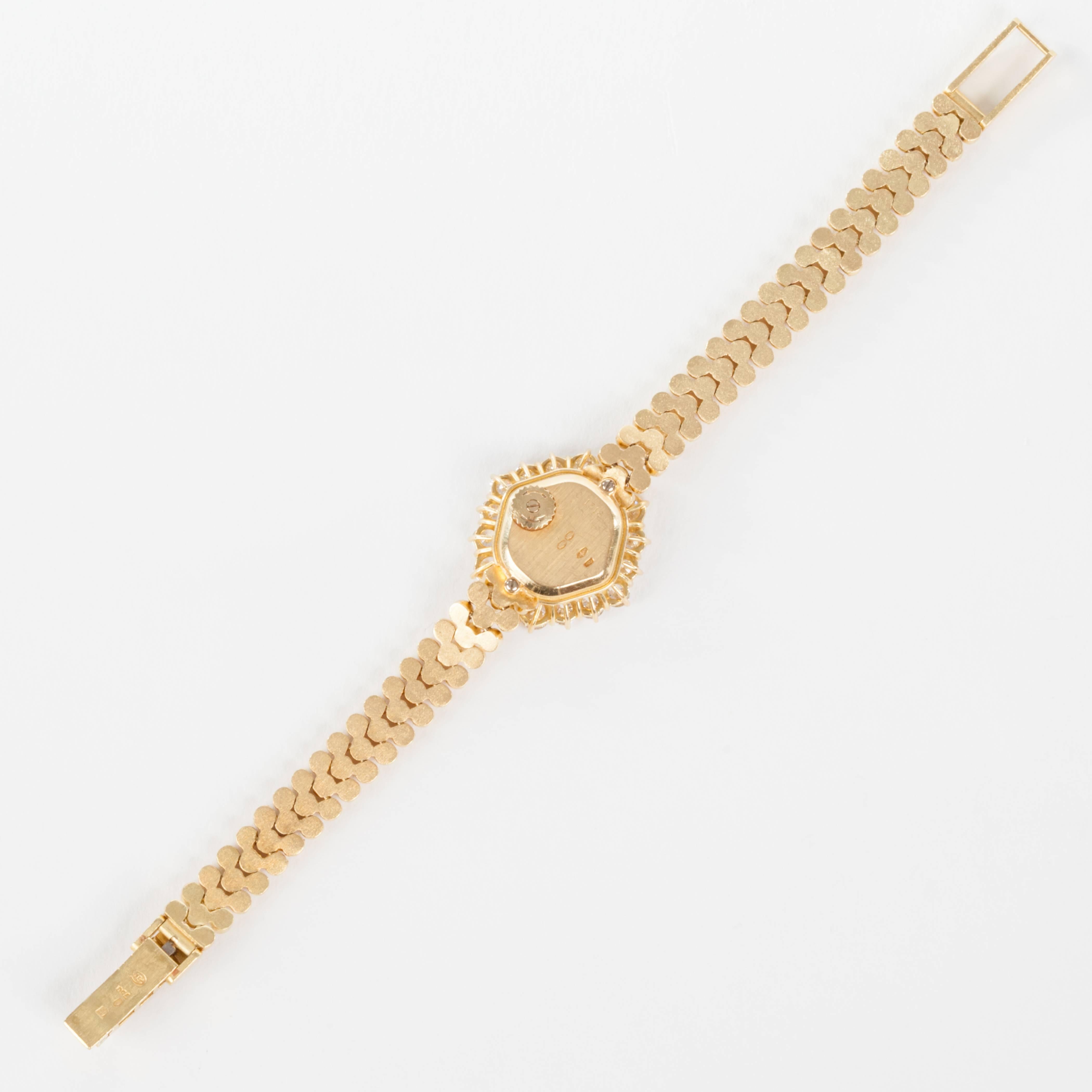 Audemars Piguet Lady's Yellow Gold Diamond Wristwatch In Excellent Condition In Paris, FR