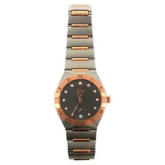 New Never Worn Omega Constellation 18kt Rose Gold Automatic Watch With .10ctw