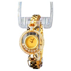 Chopard 'Happy Diamonds' 20/4828 18K Gold 1 CTW Diamond Watch On 18Kt Strap
