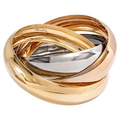 Bracelet vintage « Trinity » extra-large et rare de Cartier, en or tricolore, années 1980