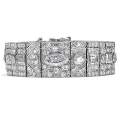 Bracelet Art déco somptueux en platine et diamants de 23,75 carats, vers 1930