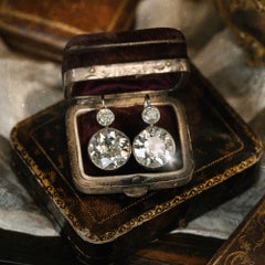 Orecchini con diamanti da 26,05 ct a taglio Old European, Gerhard Lährm, Salisburgo, 1985 circa