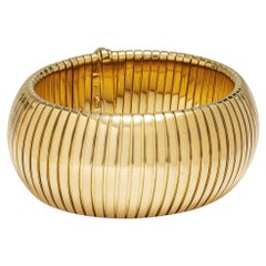 Stunning "Tubogas" Bracelet in High-Carat Gold, BVLGARI, Italy c. 1985