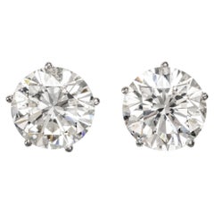 Stunning Brilliant-Cut Solitaire Earrings with 12.50 ct Diamonds, c. 1995