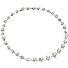 Luxurious Rivière Necklace with 38.50 ct Brilliant-Cut Diamonds, c. 1990