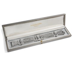 Prezioso bracciale Art Déco con diamanti per 29,10 ct in platino, Vienna, anni ’30