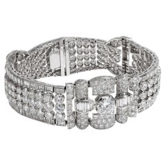 Prezioso bracciale Art Déco con diamanti per 29,10 ct in platino, Vienna, anni ’30
