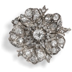 Convertible Antique Diamond Tiara in Silver, c. 1880