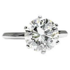 Timeless 3.63 Diamond Solitaire Ring in Platinum, from our Workshop