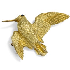 Vintage Gold Brooch by George Lenfant for Hermès, Paris c. 1965