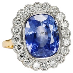 Striking Ceylon Sapphire and Diamond Ring, From Our Workshop