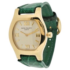 Patek Philippe 4850J Ladies 18K Gold Tortue Shape Watch, Full set, Circa 1997