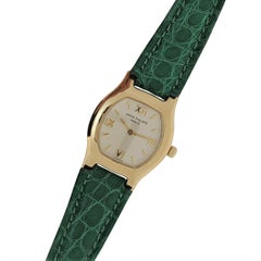 Patek Philippe 4850J Ladies 18K Gold Tortue Shape Watch, Full set, Circa 1997