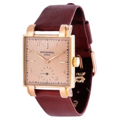 Patek Philippe 1566R Vintage Square Rose Gold Unisex Watch Circa 1947