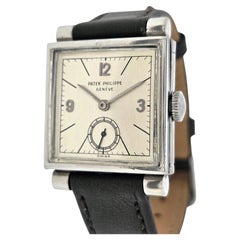 Patek Philippe 1485A Rare stainless steel water Resistant Square Circa 1944