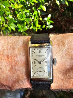 Reloj Patek Philippe de acero inoxidable de estilo Art Déco, 20 x 35,5 x 9 mm. Aproximadamente 1936-1938