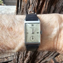 Patek Philippe 548A Early Vintage Stainless Steel Rectangular watch Circa 1943
