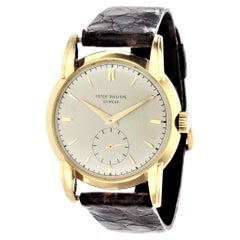 Patek Philippe 2429J Vintage Unusual Large Curved Claw Lugs in Gold Circa. 1948