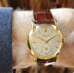 Patek Philippe 2429-1J vintage, grandes cornes incurvées en or jaune, vers 1952