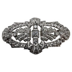 Antique Unisex Gold Brooch with an Intricate Design, Circa the 19th Century