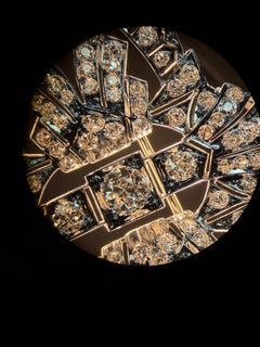 Antique Unisex Gold Brooch with an Intricate Design, Circa the 19th Century