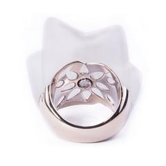 Rock Crystal, Pink Sapphire, Diamond and Gold Star Ring