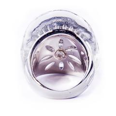 Rock Crystal and Diamond Ring