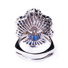 Diamond and Sapphire Ballerina Ring