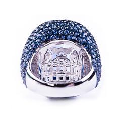 SSEF Certified 39 Carat Ceylon Sapphire Cocktail Ring