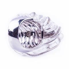 Rock Crystal and Diamond Important Ring