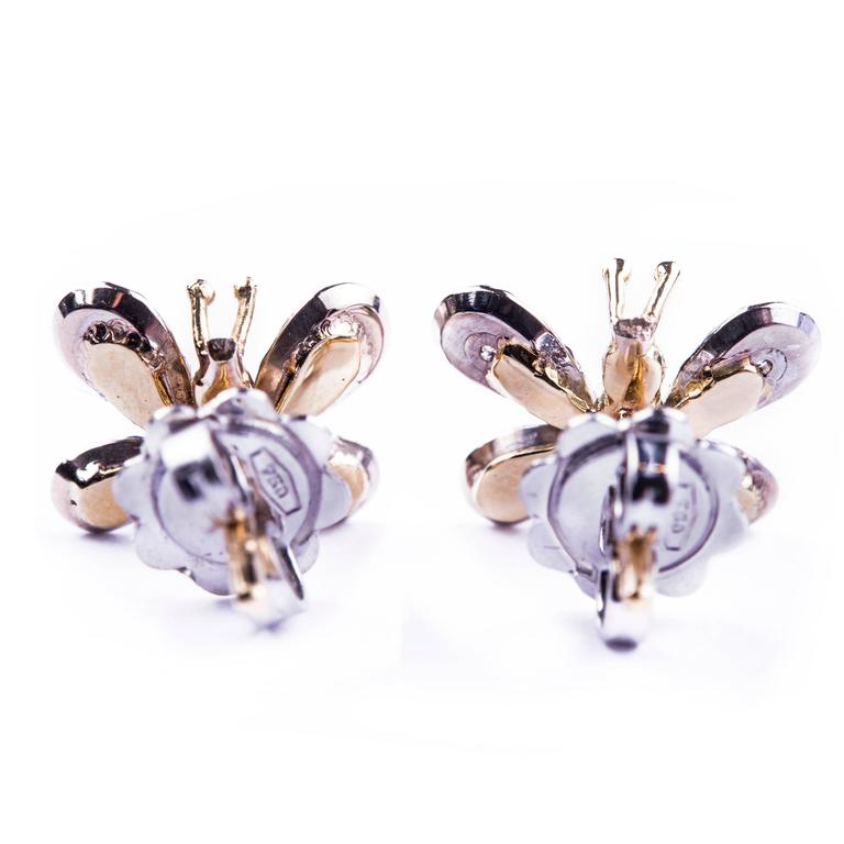 Diamond Butterfly Earrings For Sale at 1stdibs