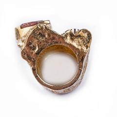 Misani Citrine Emerald Diamond Gold Ring