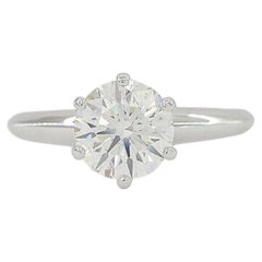 Tiffany & Co 1.03 ct Platinum Round Cut Diamond Solitaire Engagement Ring F/VS2