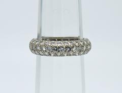 Cartier Paris Pave Diamond Platinum Wedding Band Ring
