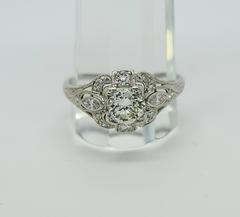 1920s Art Deco Diamond Platinum Engagement Ring