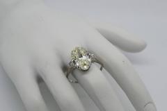 Antique 5.74 Carat Old Cut Marquise Diamond Engagement Ring
