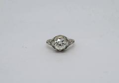Art Deco Platinum Diamond Engagement Ring
