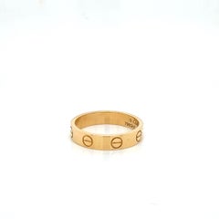 Cartier 18K Yellow Gold LOVE Wedding Band Ring Size 50 US 5.25 Box & Certificate