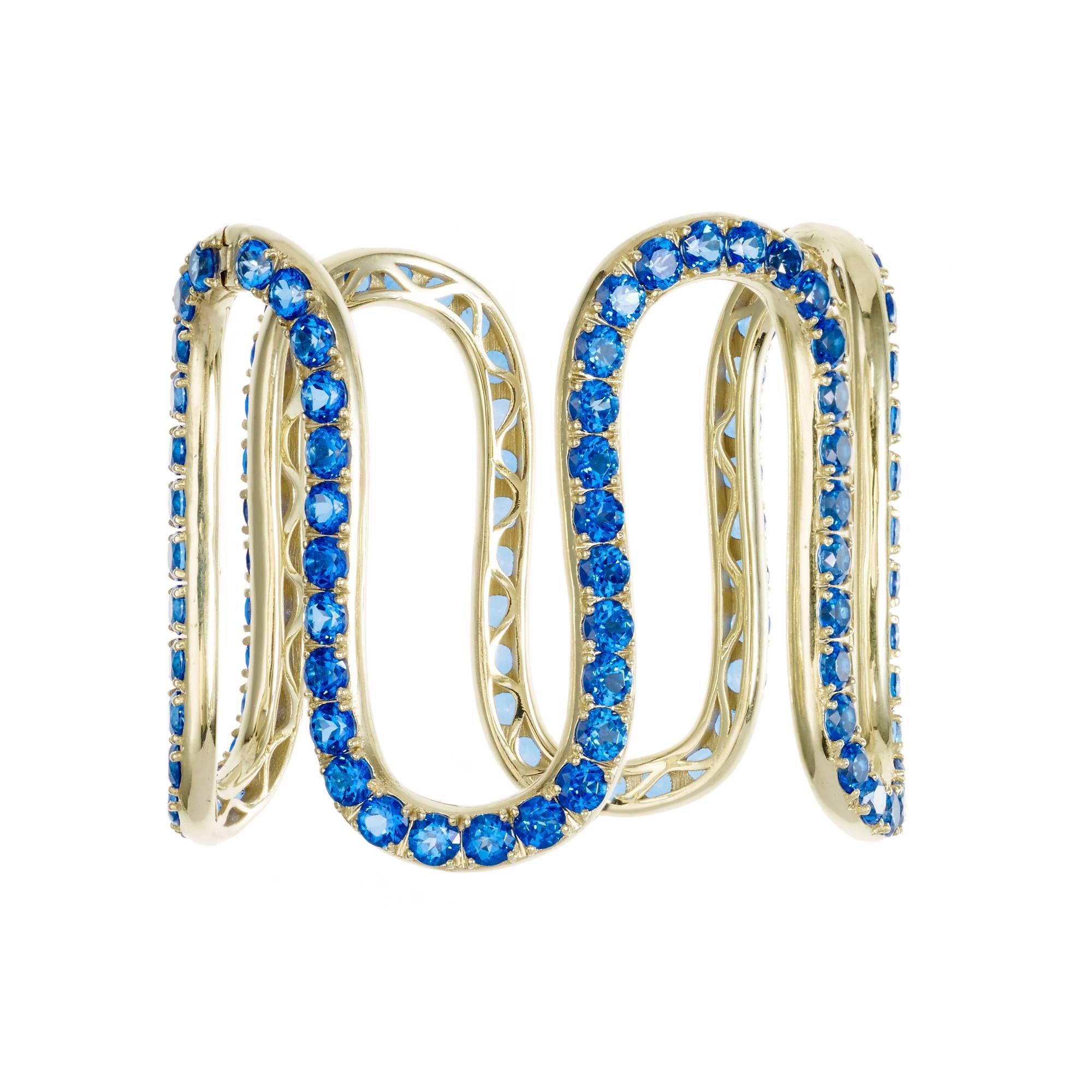 blue topaz cuff bracelet